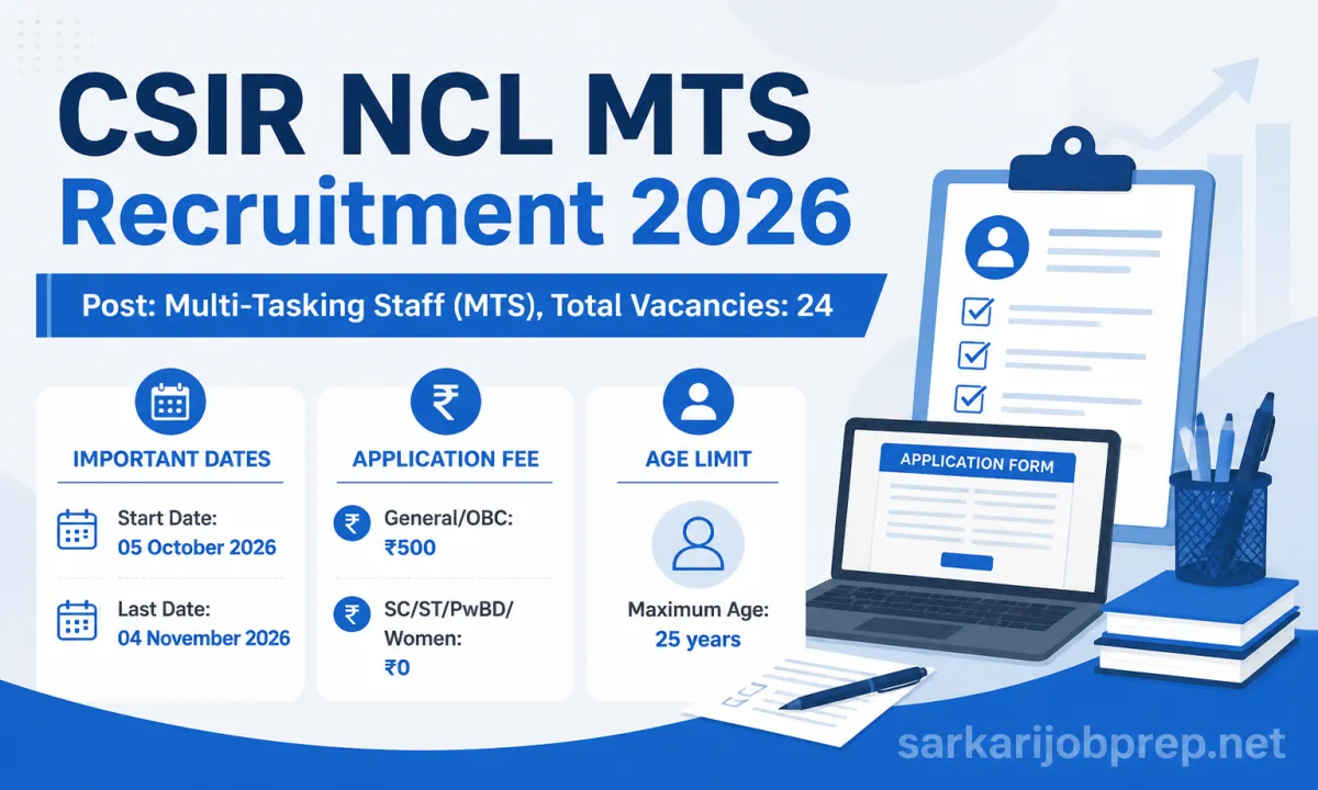 CSIR NCL MTS Recruitment 2026