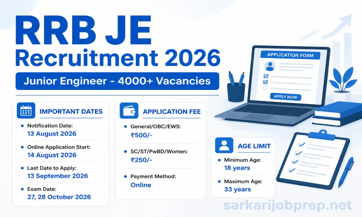 RRB Junior Engineer Recruitment 2026