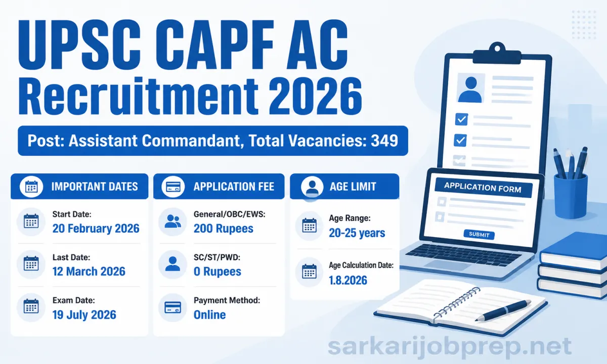 UPSC CAPF Assistant Commandant Recruitment 2026